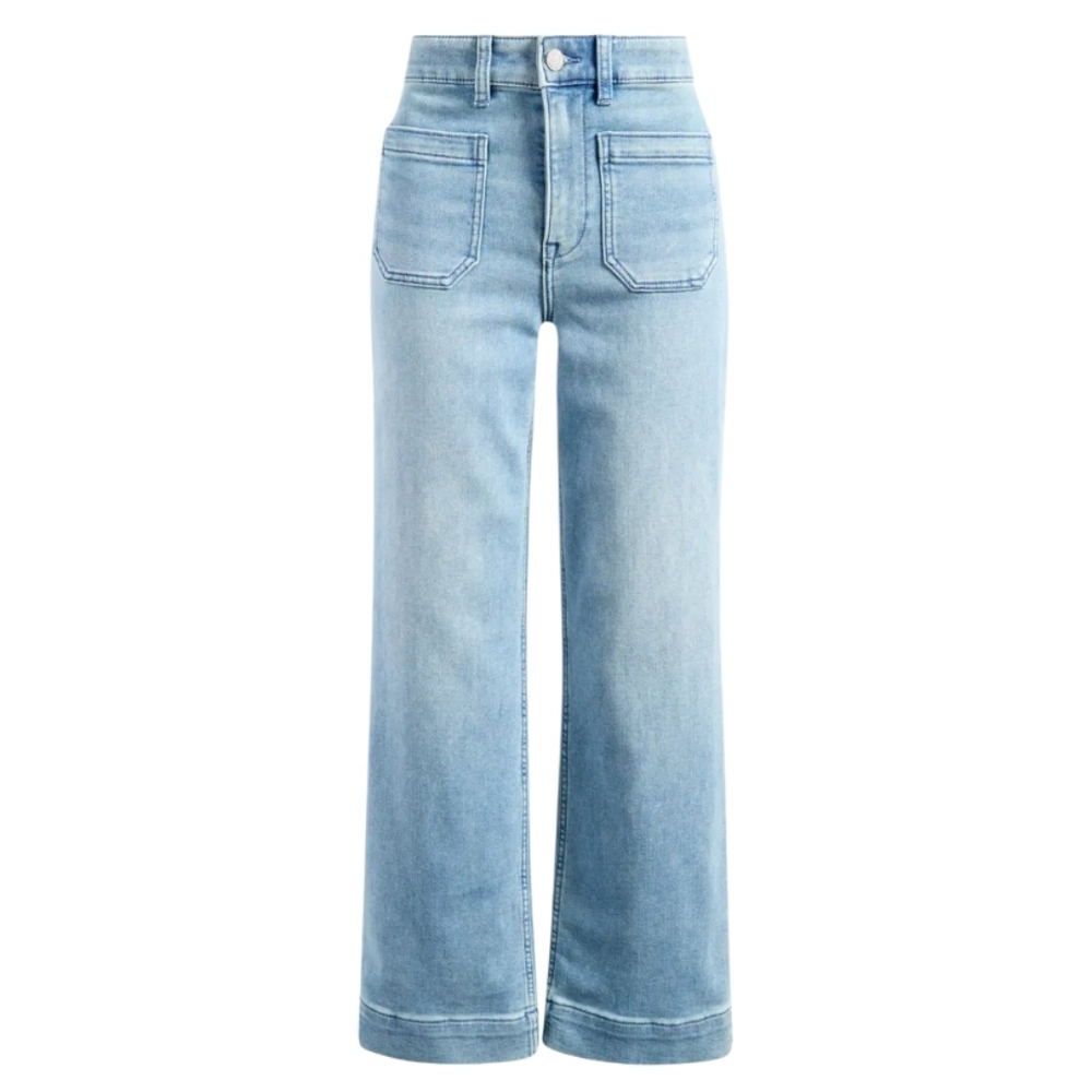 Faherty Light Blue Wide-Leg Jeans